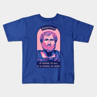 Aristotle Portrait and Quote Kids T-Shirt